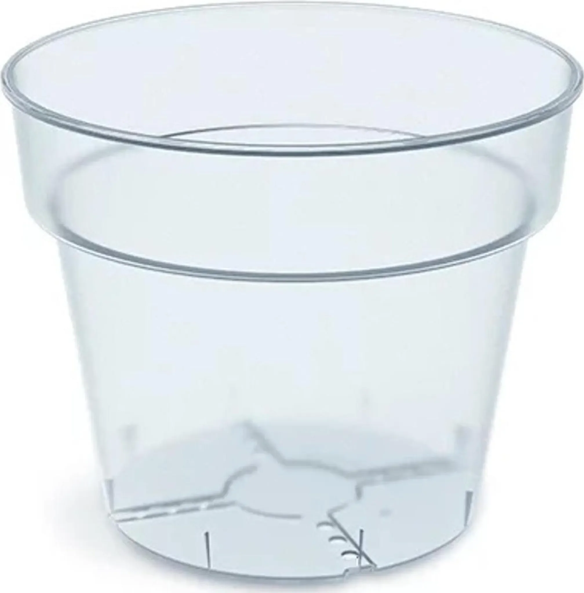 Prosperplast Kunststoff-Blumentopf „Plantis“ transparent Ø 12,4 cm